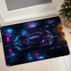 1pc Cyberpunk Supercar Print Flannel Doormat, Non-Slip Entrance Mat for Home, Kitchen, and Bathroom, Absorbent and Dust-Proof Rug