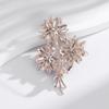 Flower Minimalist Rhinestone Crystal Fashion Brooch For Women Clothing Jewelry Accessries