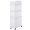 Пластиковый контейнер MUJI для хранения на колесиках, 2 шт., прибл.. Ш18 x Г40 x В83см, 83832131
