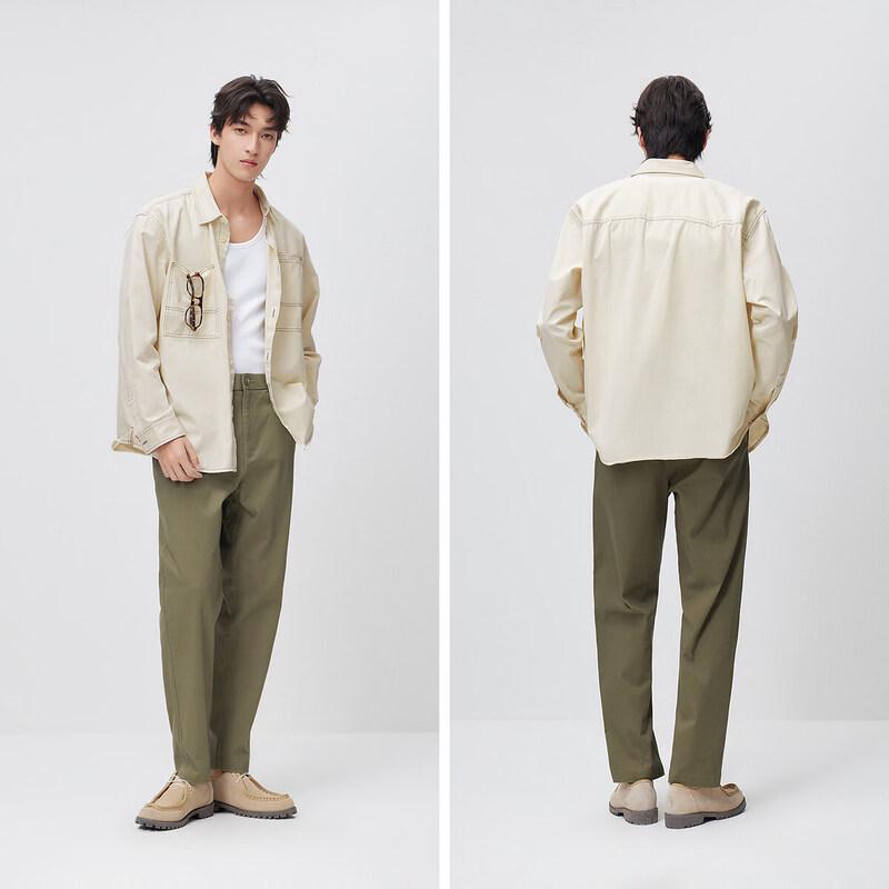 Мужская рабочая рубашка Semir из чистого хлопка с длинным рукавом