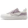 Li Ning Qingyun Soft Classic Low-Top Casual Shoes Women Sneakers White Purple AGCU388-3