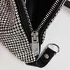 [Pre-Owned] Attica Series Adjustable Rhinestone Chain Internal Leather Logo Decoration Cowhide And Sheepskin Mini Shoulder Crossbo - Excellent #613XBG