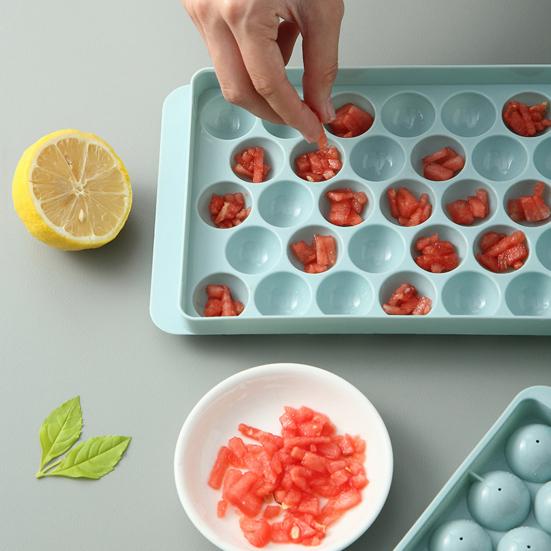 Форма для кубиков льда, герметичный антипригарный силиконовый лоток для кубиков льда, круг, без остатков, для морозильной камеры