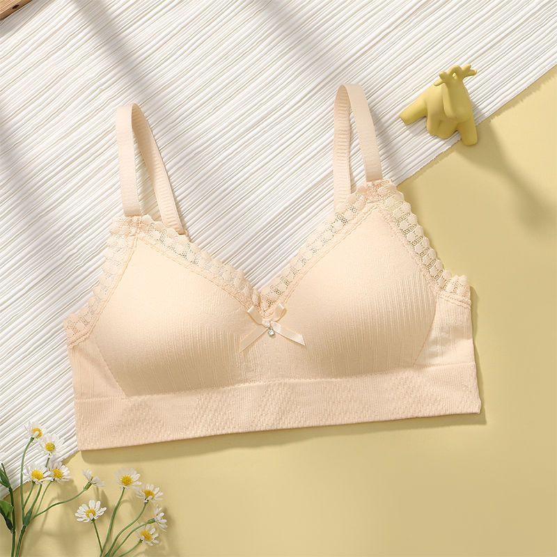 Потные Девушки Бюстгальтеры Беспроводное Нижнее Белье Для Женщин Пуш-Ап Линжери Однотонные Простые С Подушечкой Бюстгальтеры