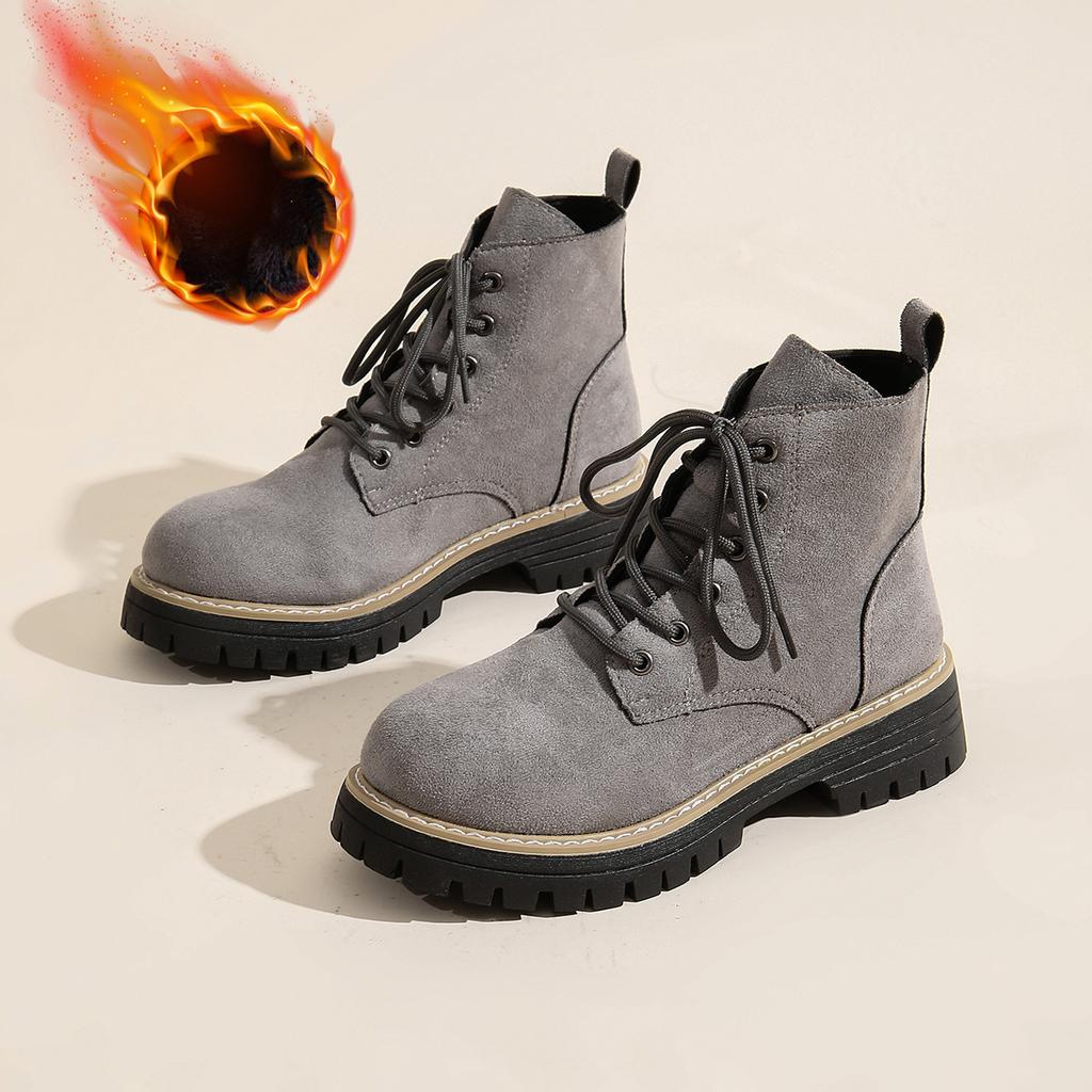 Женские ботинки Мартина на широкой платформе, ботильоны на массивном каблуке в британском стиле, универсальные зимние ботильоны разных цветов