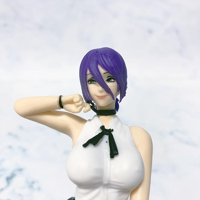 19 см Человек-бензопила Аниме Фигурка Резе ПВХ Модель Игрушка Кукла Стоячая Мультяшная Фигурка Действия Украшение Стола Коллекция Подарок на День Рождения