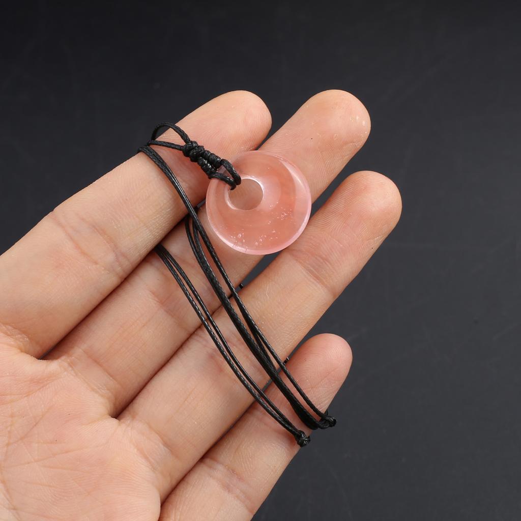 Новый стиль ожерелье натуральный камень белый нефрит/агат/лабрадорит ожерелье круглый кулон для женщин подарок на день рождения