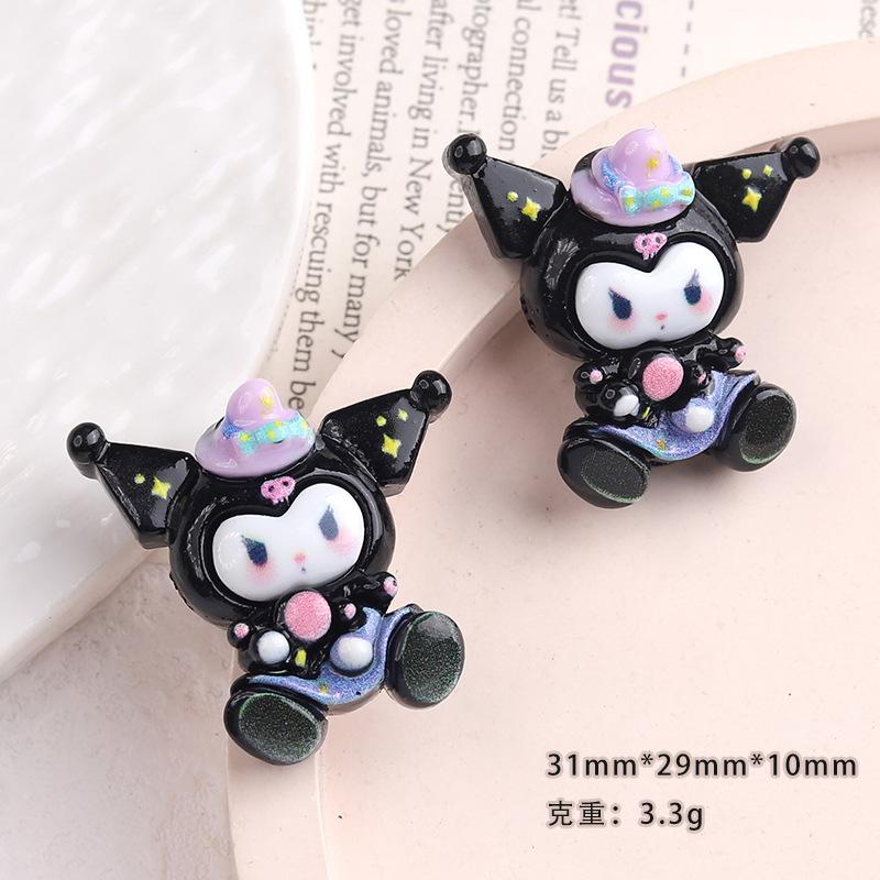 12/60PCS Cartoon DIY resin accessories, circus cream glue handmade hair clip, phone case, shoe buckle accessories