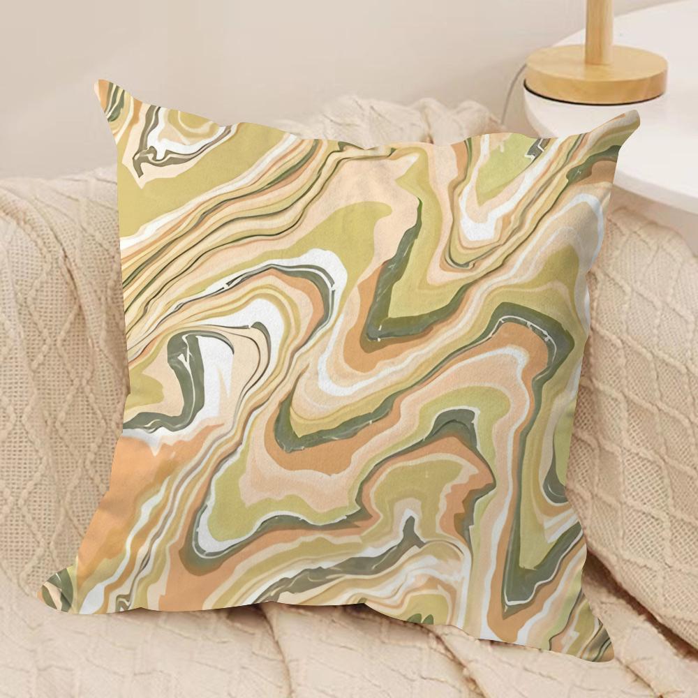 Marble pattern Cushion Cover Short plush Doublesided Print Square Throw Pillow Covers Sofa Home Cushion Decor
