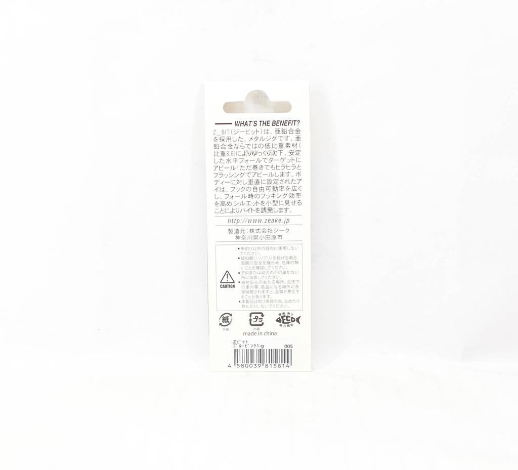 Zeake Металлический джиг Z Bit 1 грамм 05 (5814)