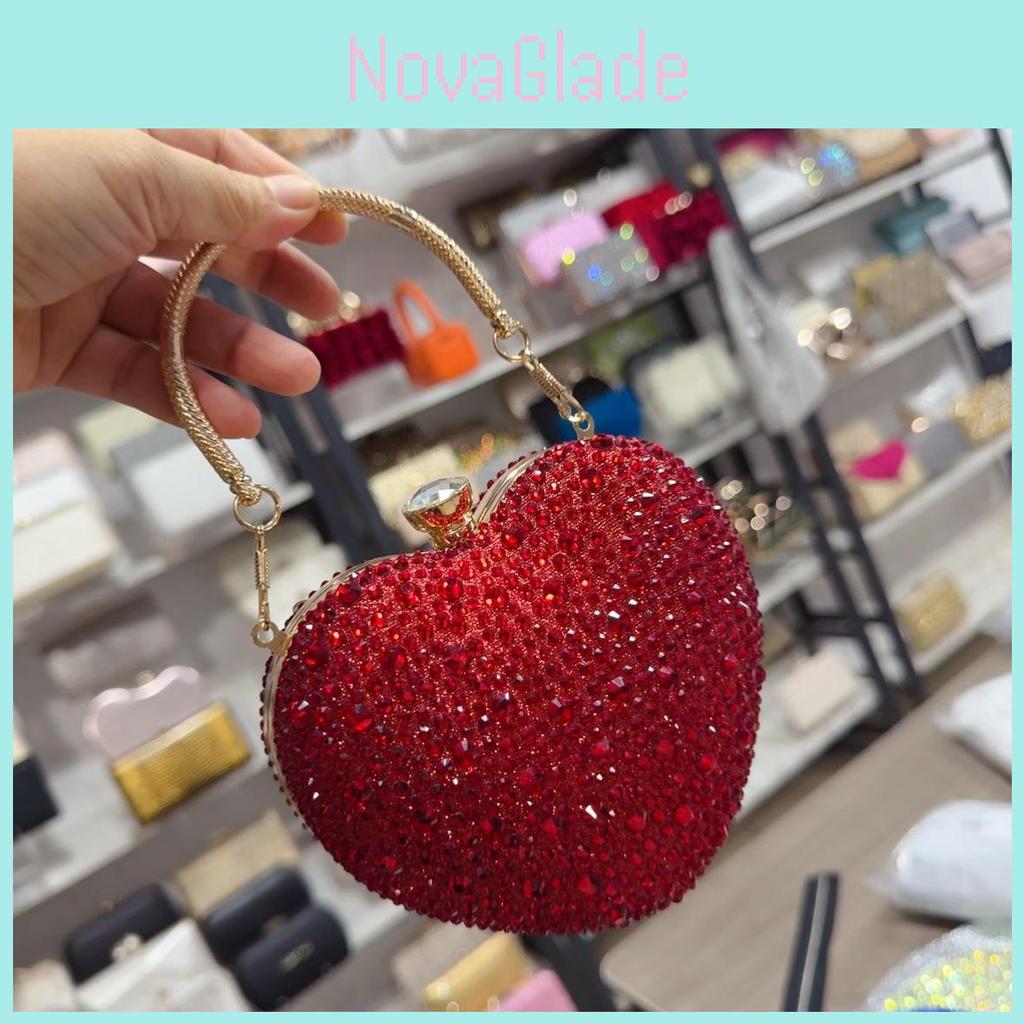 Mini Acrylic Box Bag With Heart Design And Chain For Daily Fashion Accessory