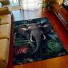 3D Printed Africa Elephant Face Close-up Animals Rugs for Bedroom Home Decor Play Mats Living Room Carpets Non-slip Floor Mats