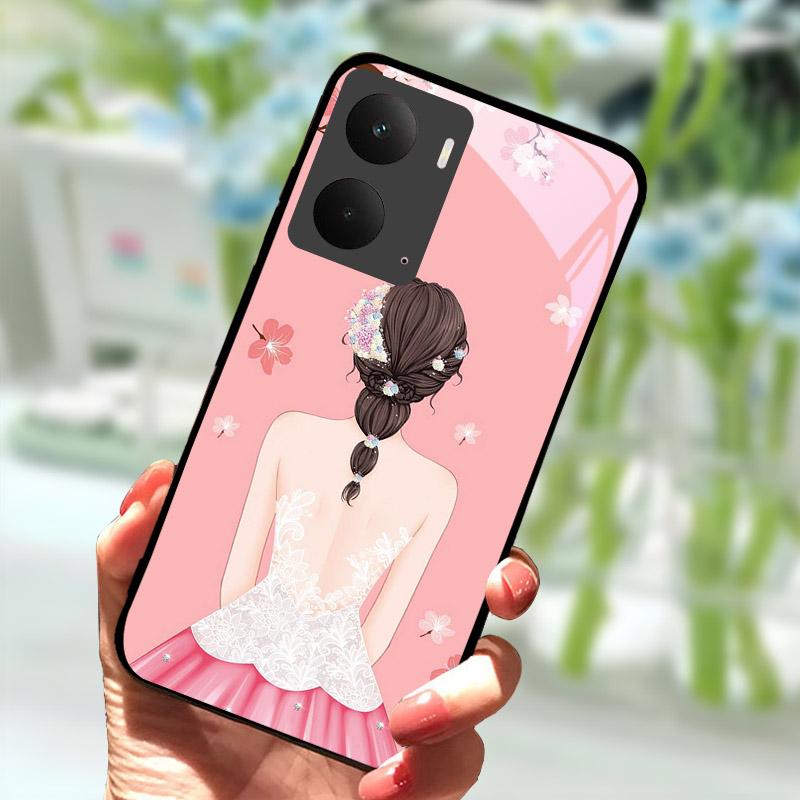 For Realme P3 5G Case Tempered Glass Back Cover For Realme P3 5G Shockproof Back Cover RealmeP3 P 3 Hard PC Protective Shell