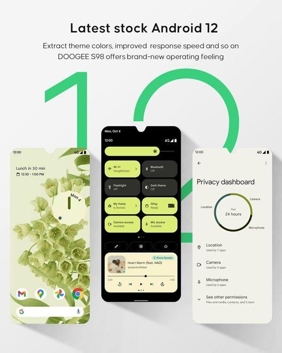 Smartphone - DOOGEE - S98 - 8 Go RAM - 256 Go ROM - Étanche, anti-poussière, anti-chute