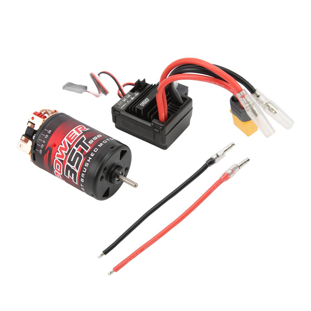 RC 3 Slot 550 Brushed Motor 35T with 80A ESC Combo Set for 110 112 RC Car Upgrade Parts