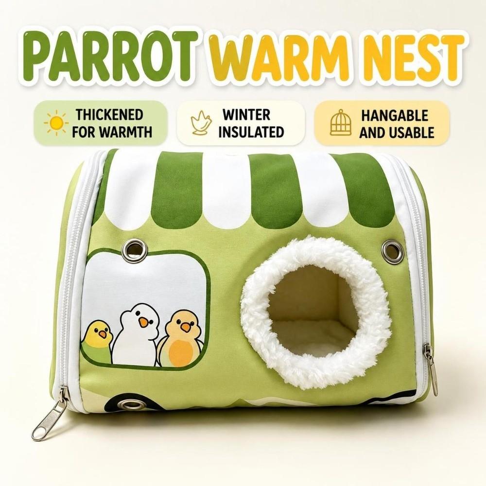 Warm Parrots Hanging Cage Enclosed Sleeping House Portable Small Animal Bed for Parrot Cockatiel