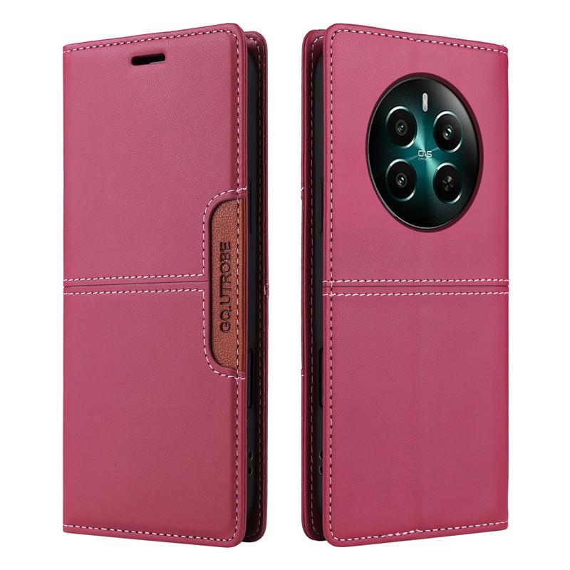 Магнитный кошелек Противоугонный кожаный чехол для Realme 13 4G 12 12X 13+ Realme12 Pro Plus 5G Чехол Держатель для карт Телефонная книжка Откидная крышка