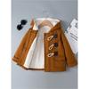Boys and Girls Autumn Winter Solid Color Cotton Thick Kids Coat with Hooded