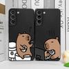 Милый чехол для телефона с капибарой для Samsung Galaxy S22 S23 S24 S25 edge Ultra S20 Plus S21 FE 5G Мягкая крышка Забавная пара животных Fundas