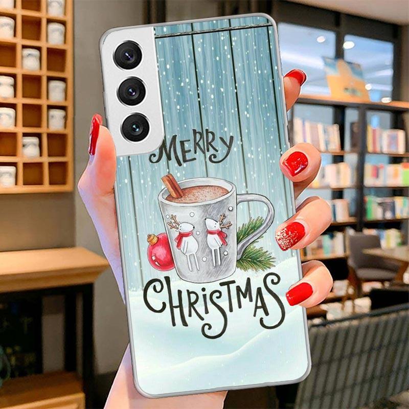Зимний Кофе Рождественский Чехол Для Телефона Для Samsung Galaxy S26 S25 Edge S24 Ultra S23 S22 Plus S21 S20 FE Мягкий Чехол-Оболочка Gal