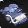 2024 Summer Swan Cotton Short Sleeve Unisex Hip Hop Loose Fit T-shirt for Couples