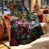 Custom Name Personalized Power Rangers Print Blanket, Home Decor, Bedroom, Sofa, Camping, Couch, Gifts for Birthday Christmas
