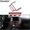 Red Carbon Fiber ABS Console GPS Navigation Panel Trim Cover for Ford Mustang