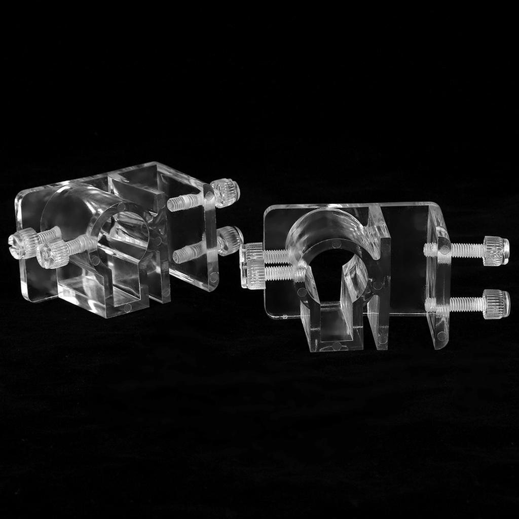 2Pcs Acrylic Transparent Aquarium Fish Tank Water Pipe Hose Fixing Clip Tube Clamp Holder