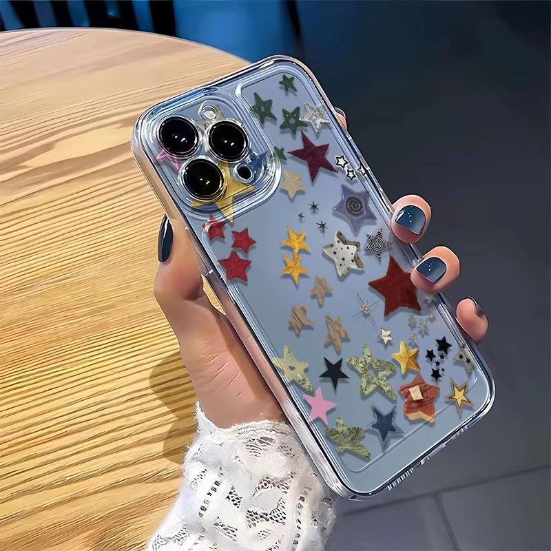 Корейский креативный чехол-звезда для телефона Samsung Galaxy A73 A72 A56 A55 A35 A25 A15 5G A24 A23 A22 A32 A52S A71 A72 A51 4G