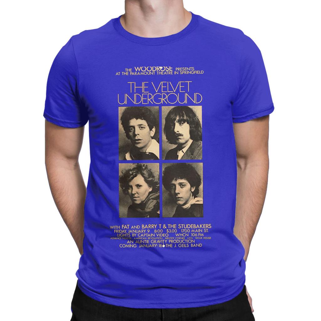 The Velvet Underground Band Cotton T Shirt For Mens Summer Y2K Fun TShirts O Neck Hip Hop Tees Oversize Wholesale Tops