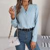 Многоуровневые женские белые летние повседневные формальные деловые рубашки с длинным рукавом уличная одежда