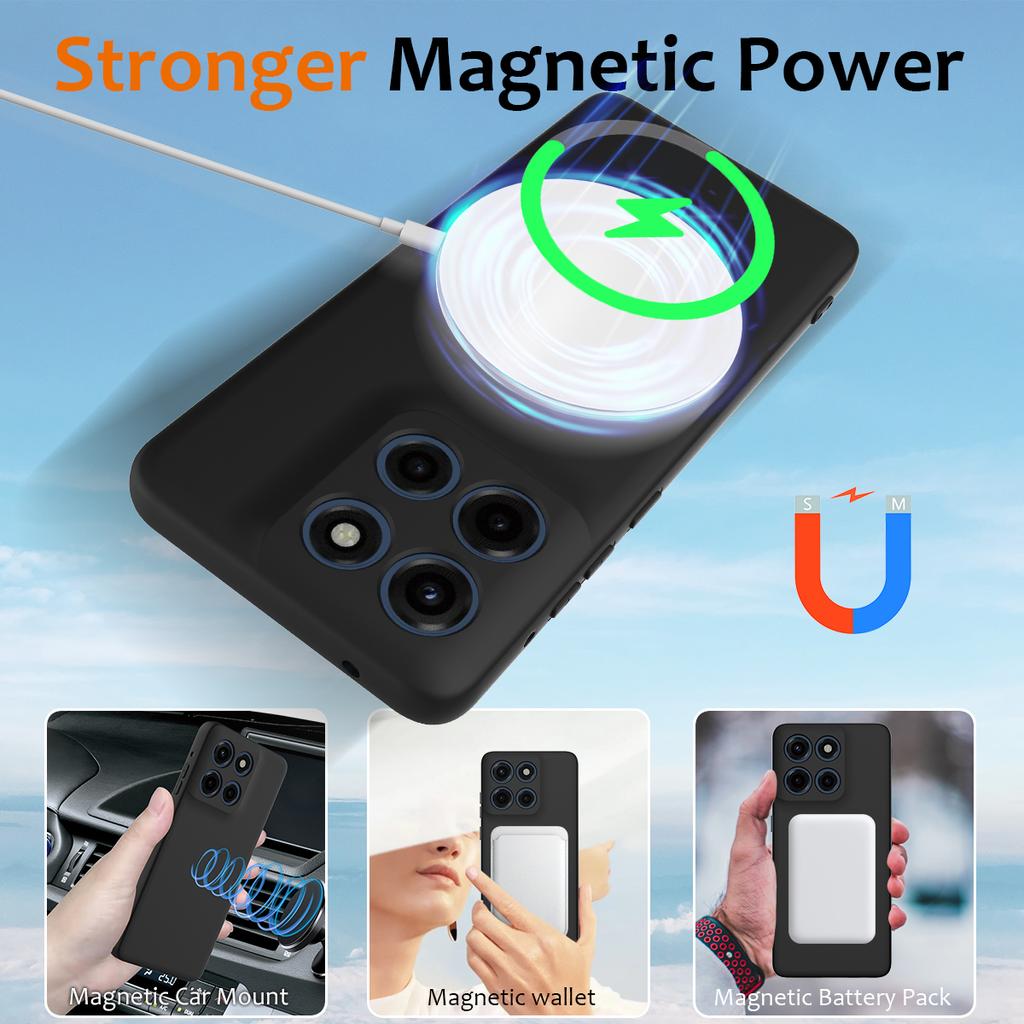 For Motorola Moto G Stylus 5G (2025)/Motorola Edge 60 Stylus 5G Case Compatible with MagSafe Anti-Drop Liquid Silicone Phone Cover