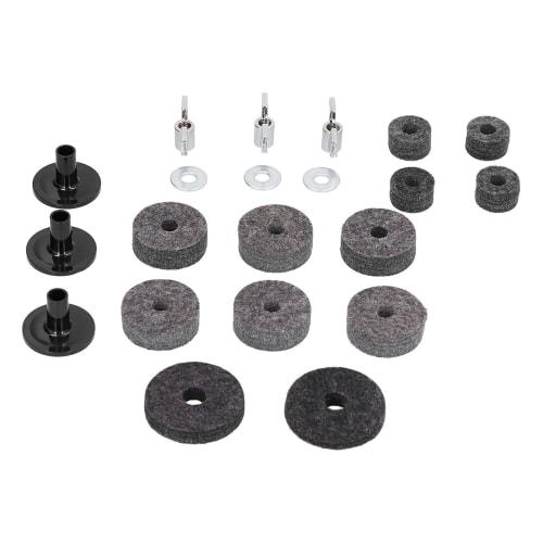 21-Piece Cymbal Felt Set, Clutch Bracket Tube Drum Accessories, Fiber Felt, Specially Designed for Fixing C-Pieces On Drums