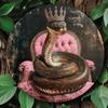 Винтажное Металлическое Настенное Искусство Круглый Знак Змеи Короны Декор Бара