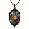 Sun Moon Style Halloween Necklace Flower Pattern Rope Chain Necklace  Jewelry Accessories