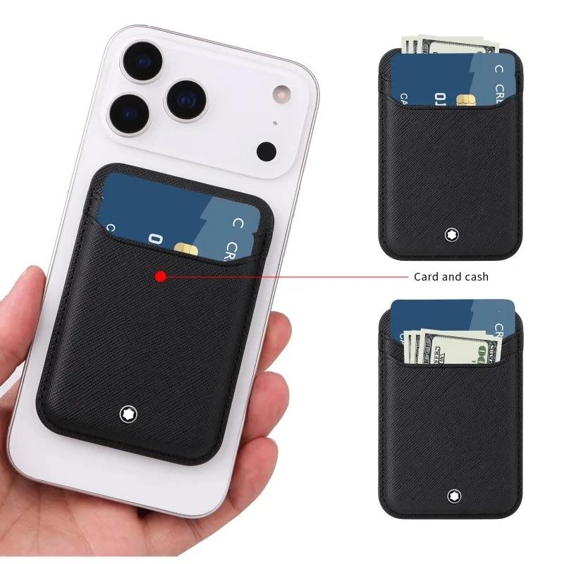 Премиальный Бизнесный Чехол-Кошелек Sle из Углеродного Волокна и Кожи с Сильным Магнитным Держателем для Карт для Magsafe Для IPhone 17 Pro Max Для Samsung Кошелек с Двумя Слотами для Карт
