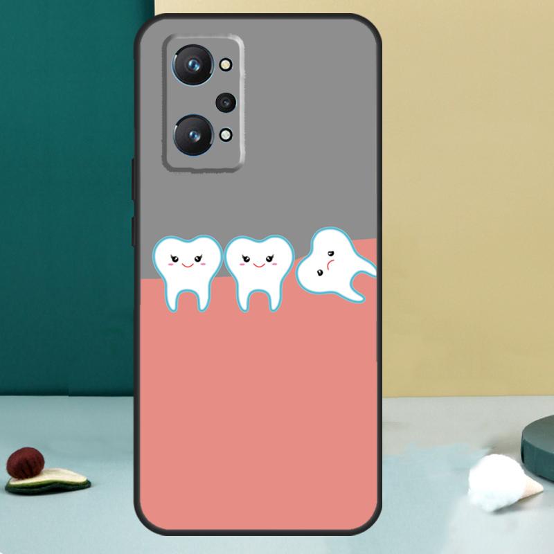 Мультяшный Стоматолог Зубы с Коронками Для Realme 14 13 Pro Plus 10 11 12 GT 5 6 6T GT7 Pro C61 C55 C53 C51 C21Y C25S C75 C67 Чехол