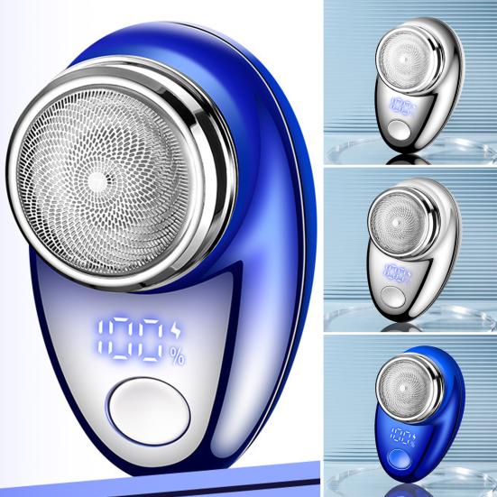 Мужская электробритва с цифровым дисплеем Type-C, перезаряжаемая мини-роторная бритва для путешествий, портативный беспроводной инструмент для удаления волос, триммер для бороды