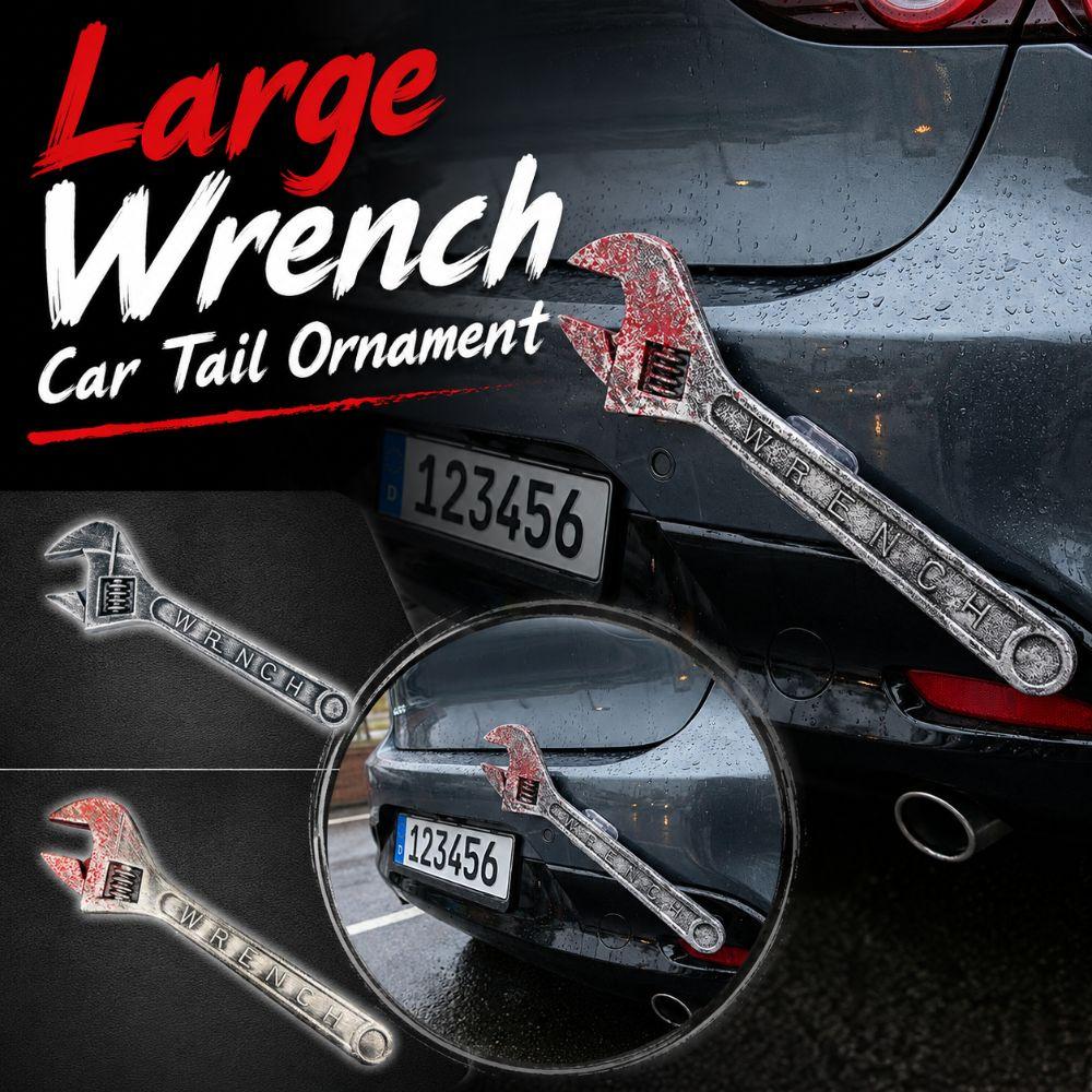 Realistic Large Wrench Car Tail Ornament Exaggerated Car Trunk Pendant Car Halloween Decor
