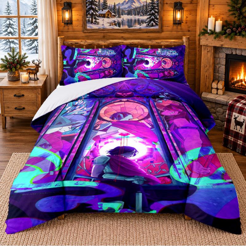 Undertale Pattern Bedding 3Pcs Set Bed Sheet And Pillowcases For Indoor Bedroom