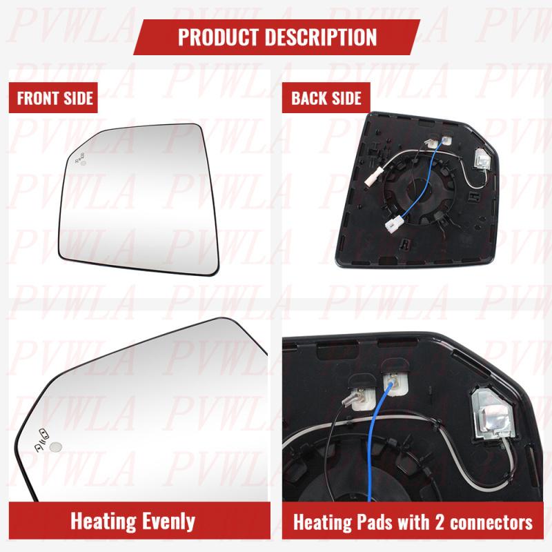 Side Mirror Lens For Ford F-150 F150 2015 2016 2017 2018 Heated Blind Spot Car Rearview Mirror Glass Car accessories