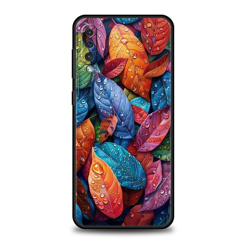 Cartoon Leaf Phone Case for Samsung Galaxy A56 A36 A26 A16 A34 A24 A42 A22 A20 A12 A40 A30 A10 5G Soft TPU Cover Shell Funda Bag