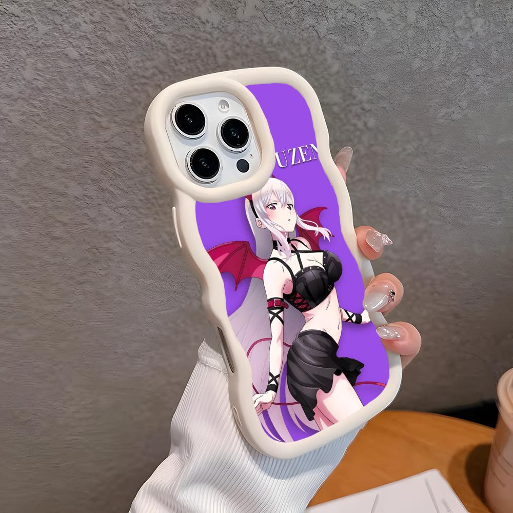 Mato seihei no slave Uzen Kyouka Чехол для телефона для iPhone 17 16 15 14 13 12 11 Air Pro Max Plus Волнистый край ТПУ Цветная крышка Роскошный