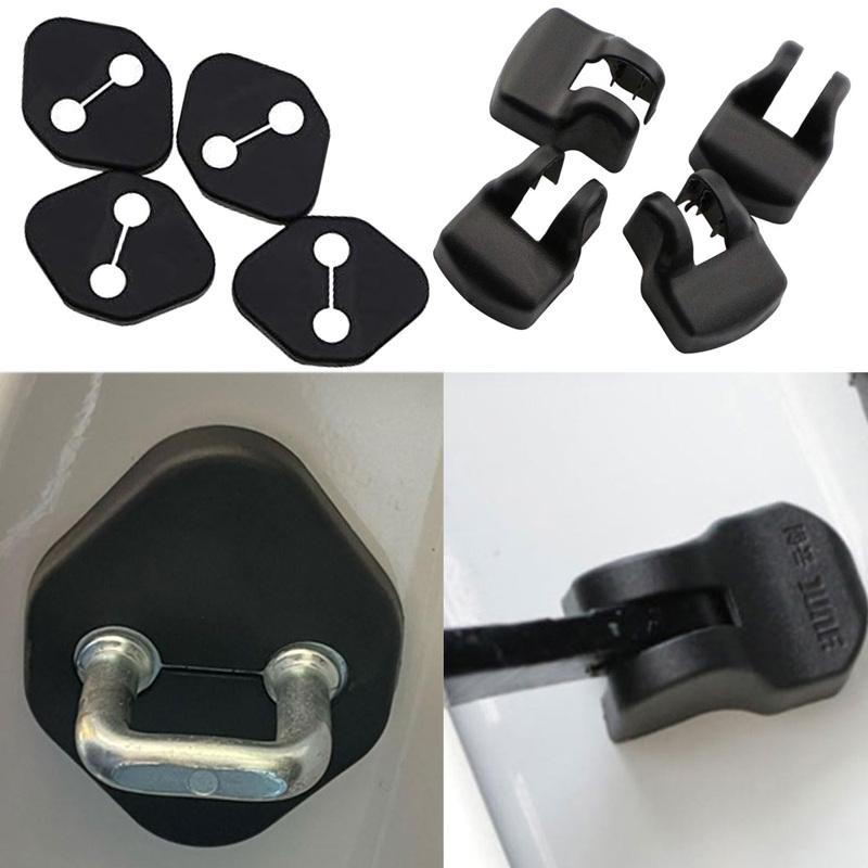 4pcs Black Plastic Car Door Lock Buckle Protector Cover for Toyota Corolla Prius RAV4 Camry Venza Highlander Sequoia Prado