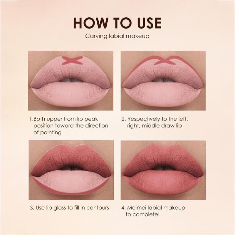 Двухкомпонентный карандаш для губ и блеск для губ, водостойкая стойкая бархатистая нюдовая сексуальная матовая помада для губ с антипригарным покрытием