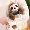 Nice High Quality Cute Realistic Sloth Plush Stuffed Animal Toys Fluffy Hair Soft Plushie Three Toed Doll Children Kids Gifts