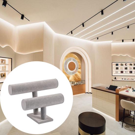 Двухъярусная подставка для браслета, браслета, часов, ювелирных изделий, настольная горизонтальная подставка для часов для туалетного столика в спальне