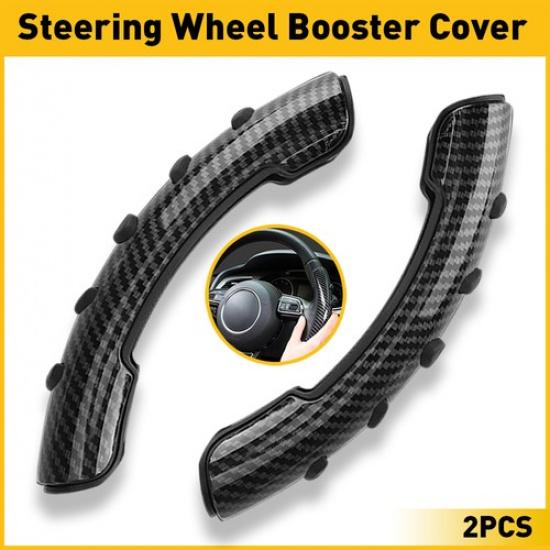 Carbon Steering Glossy Car Fiber Wheel Booster Cover For 37Cm Non-Slip 38Cm 39Cm