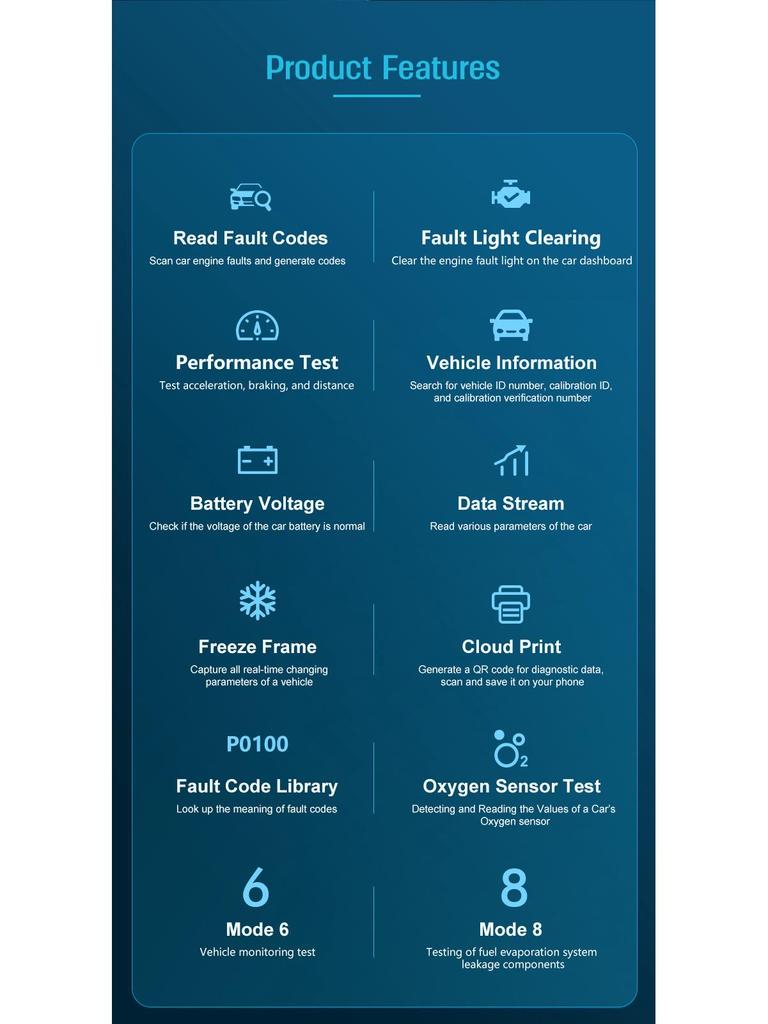 V521 Многофункциональный диагностический инструмент OBD для автомобиля