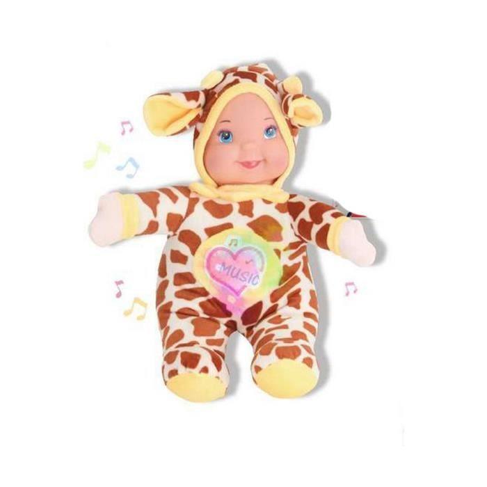 Bébé Poupée Reig 35 Cm Girafe Peluche Musicale